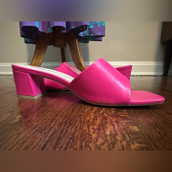 Pink Open Toe Mules - Picture 3 of 11